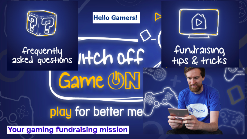 A montage of images from the mental health charity Mind's gaming and streaming promotional materials